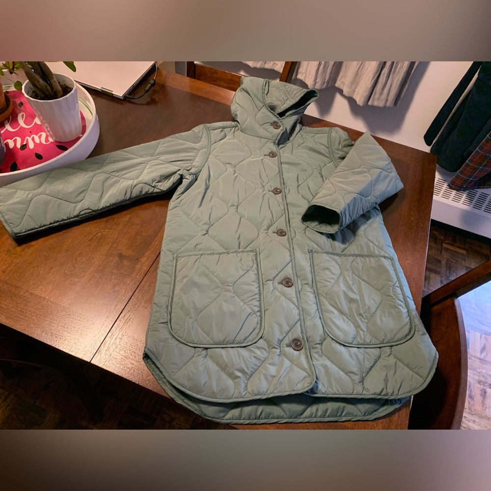 Hooded quilted utility coat from Old Navy